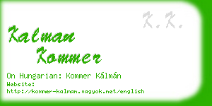 kalman kommer business card